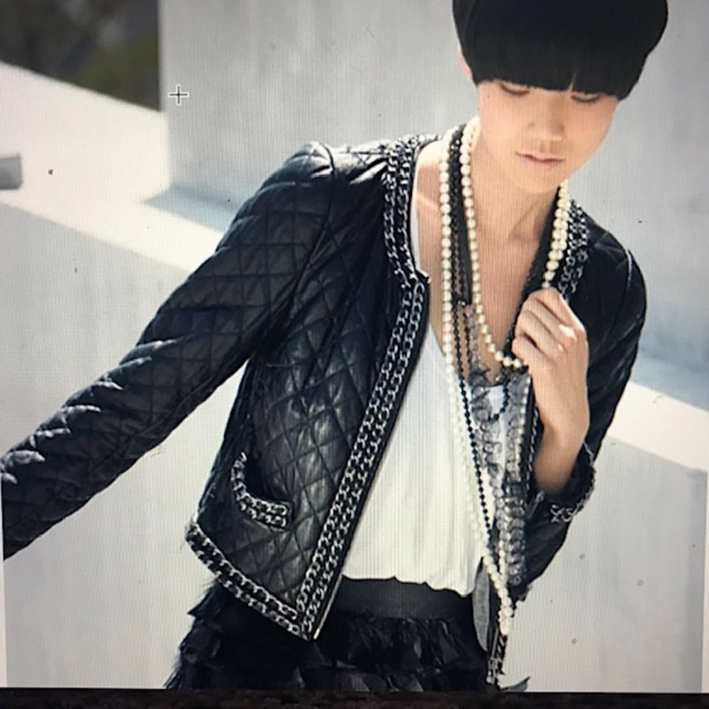 HAUTE HIPPIE Quilted Leather Jacket NWOT/sz S